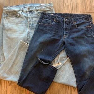 Men’s G-Star Raw Jeans and Rag & Bone Jeans in 36 x 30